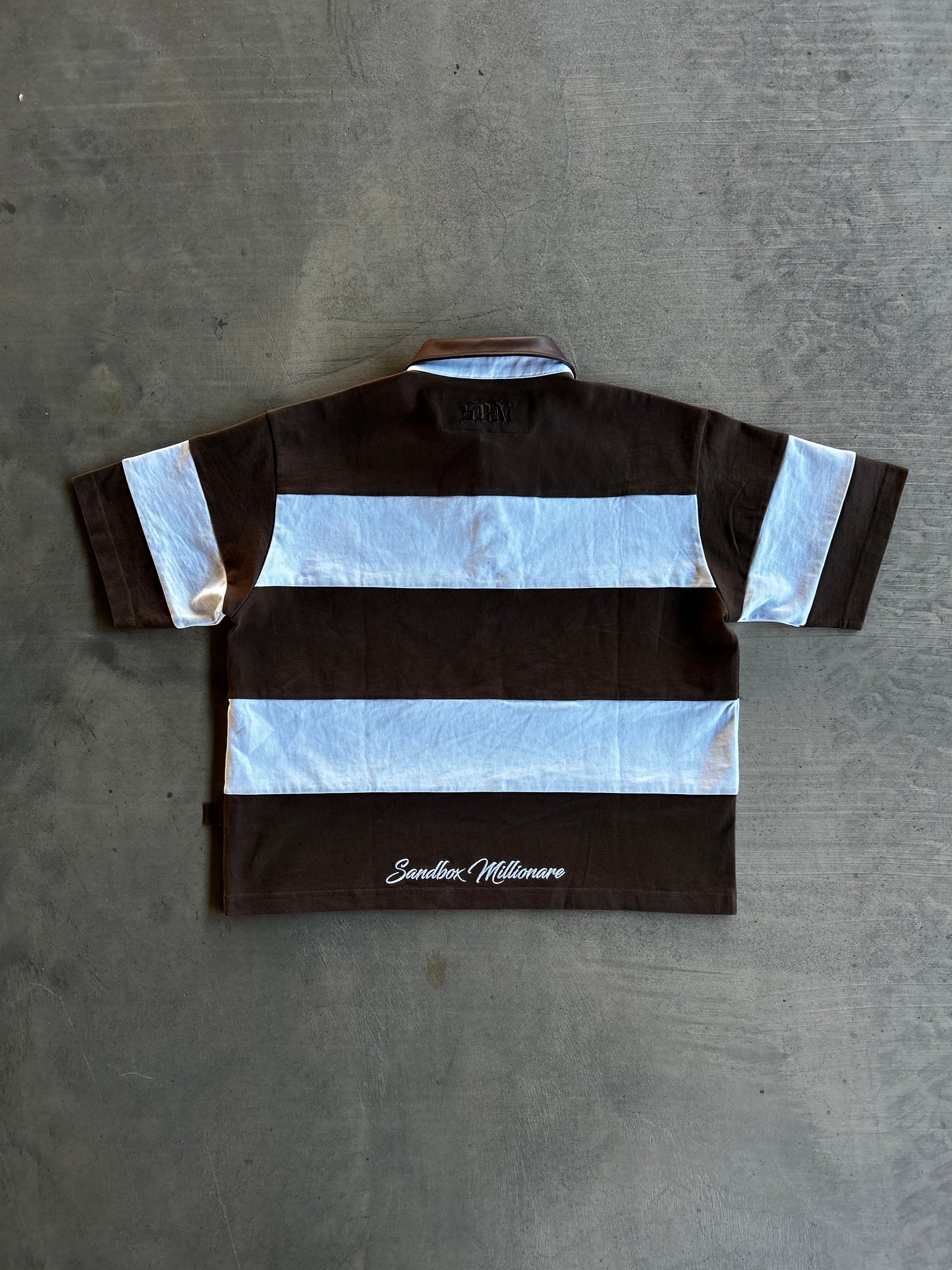 SBM Rugby Shirt-Brown/White